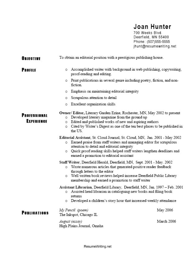 functional resume sample