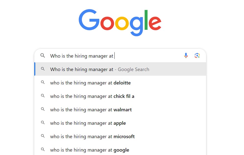 Address the Hiring Manager Directly