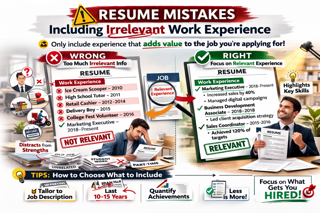 including irrelevant work experience