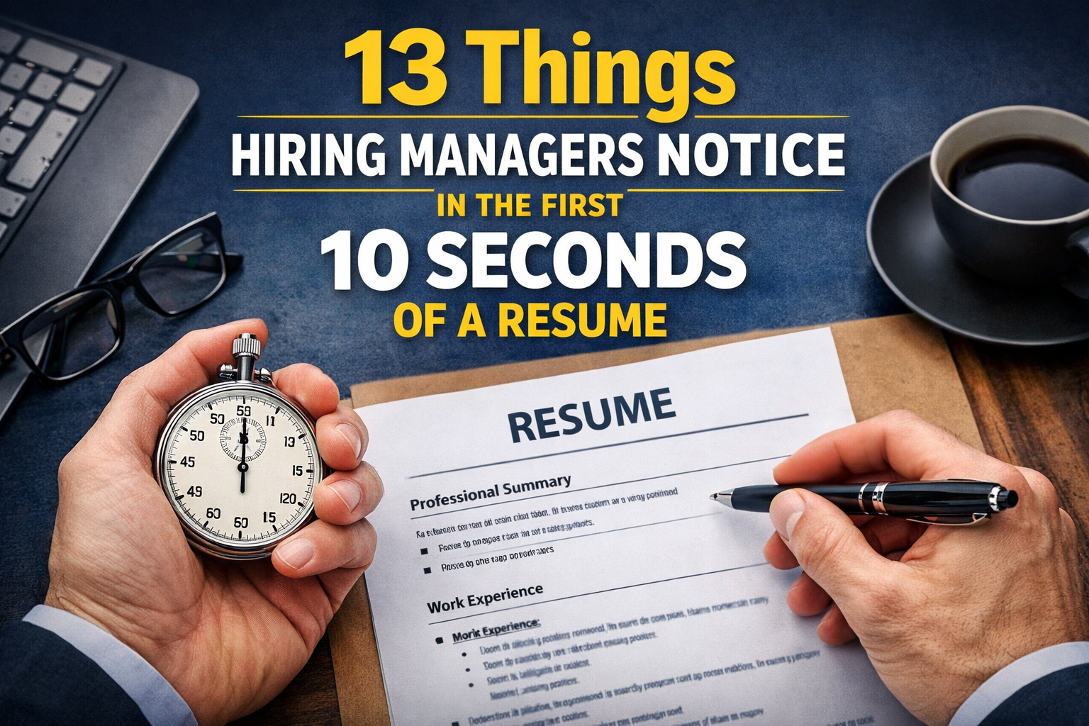 things hiring managers notice within the 10 seconds of a resume
